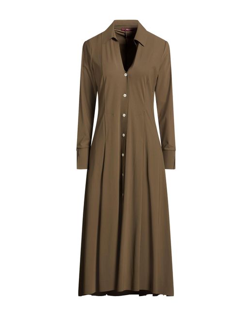 High Natural Midi Dress