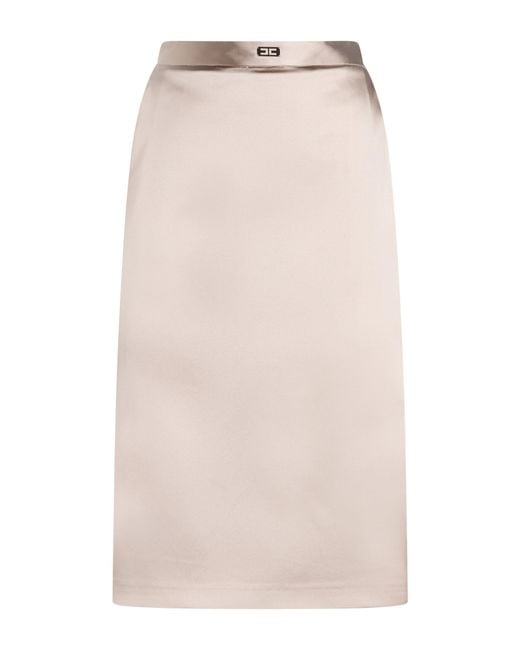 Elisabetta Franchi Natural Midi Skirt