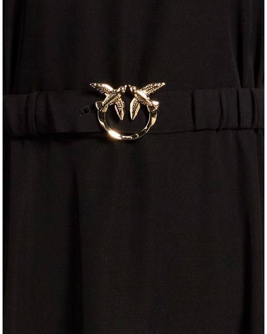 Pinko Black Midi Dress Polyester, Elastane