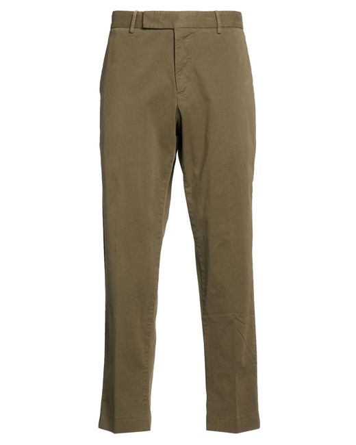 PT Torino Green Military Pants Cotton, Elastane for men