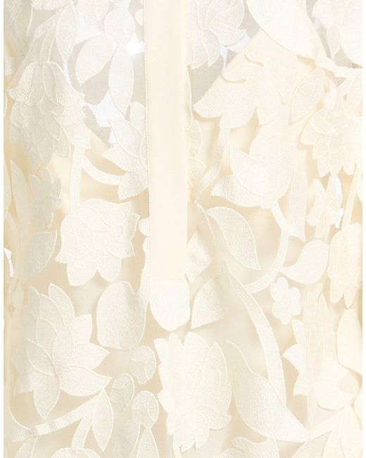 Elie Saab White Mini Dress Polyester, Silk