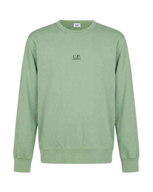C P Company Green Sweatshirt Cotton for men