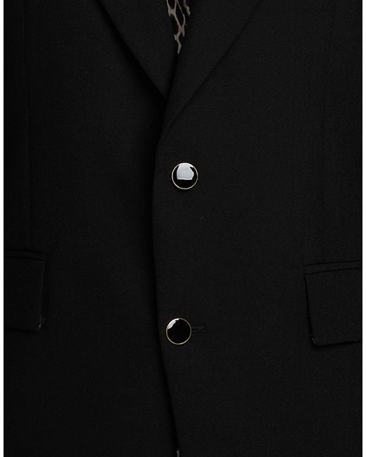 Reveres 1949 Black Blazer Polyester, Wool, Elastane for men