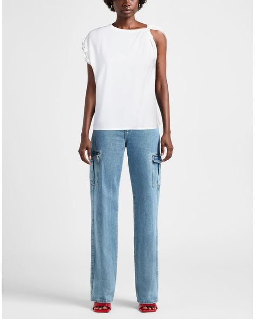 Pinko White Top Viscose, Elastane