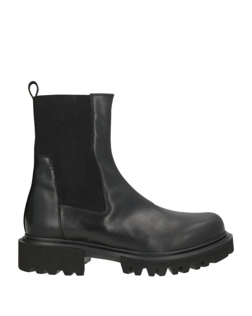 Giovanni Conti Black Ankle Boots Calfskin for men