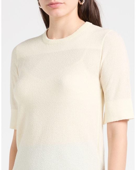 Jil Sander White Sweater Cotton, Polyester
