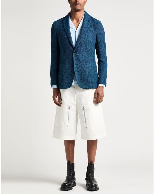 Lardini Blue Deep Blazer Wool, Polyester for men