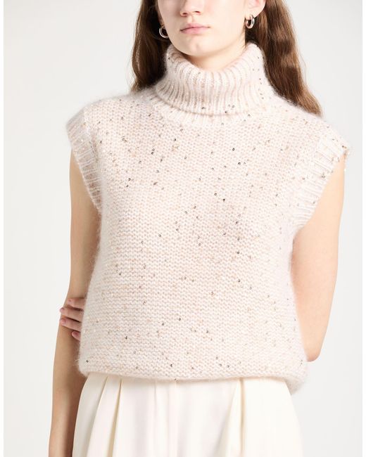 Eleventy White Turtleneck