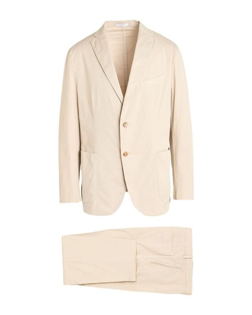 Boglioli Natural Suit Cotton, Elastane for men
