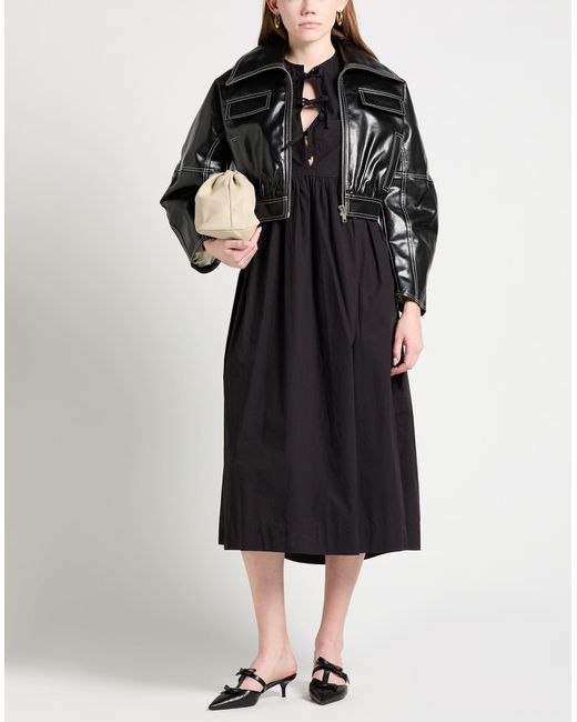 Ganni Black Midi-Kleid