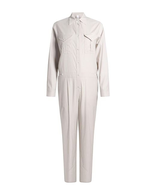 Eleventy White Jumpsuit Wool, Viscose, Elastane