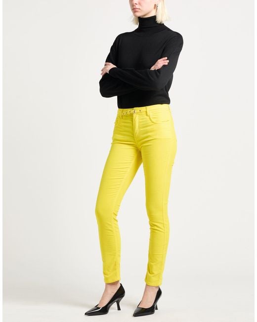 Philosophy Di Lorenzo Serafini Yellow Pants Cotton, Elastane