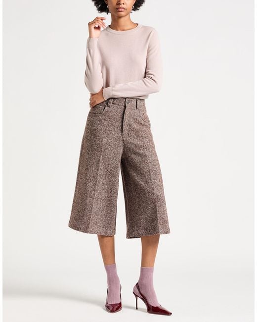 Brunello Cucinelli Brown Chocolate Pants Virgin Wool, Silk, Polyamide