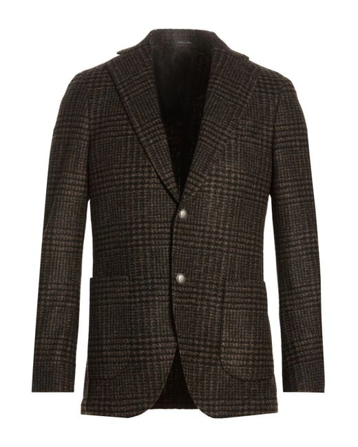 BRERAS Milano Black Dark Blazer Acrylic, Virgin Wool, Polyester for men