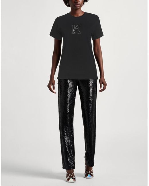 Karl Lagerfeld Black T-Shirt Cotton