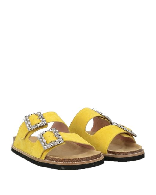 Pollini Yellow Sandals