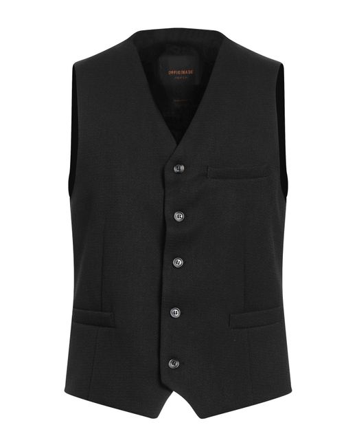 Officina 36 Black Waistcoat for men