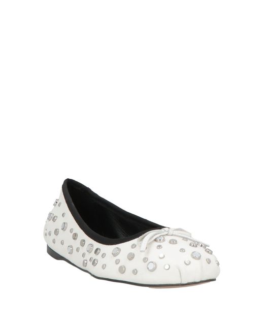 Bibi Lou White Ballet Flats