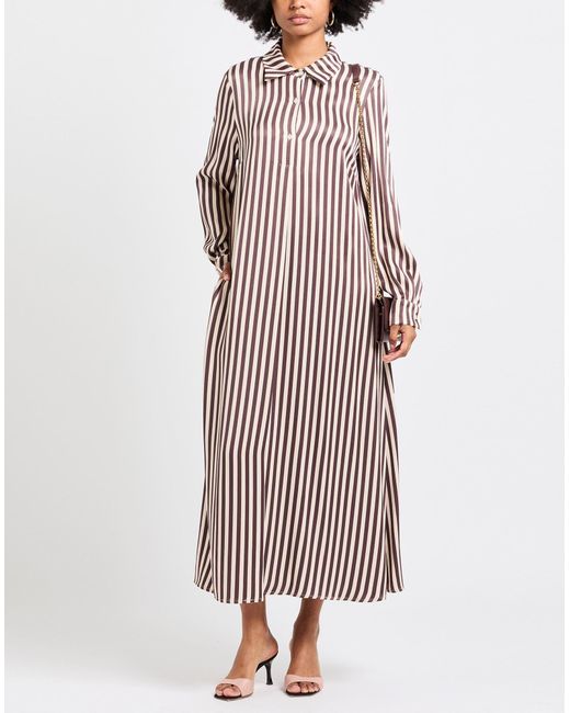 Shirtaporter Natural Maxi Dress Viscose, Elastane