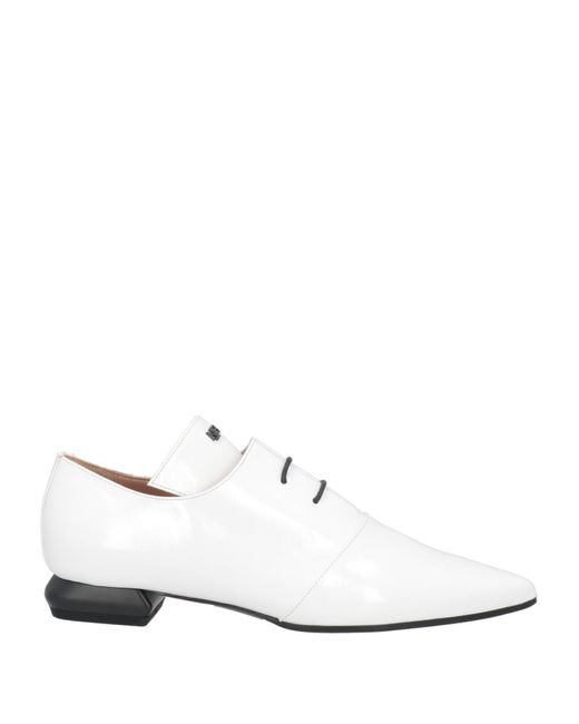 Norma J. Baker White Lace-up Shoes
