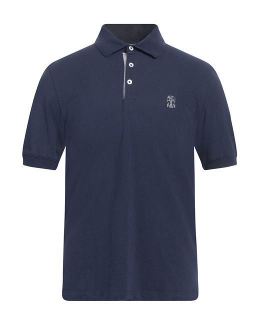 Brunello Cucinelli Poloshirt in Blue für Herren