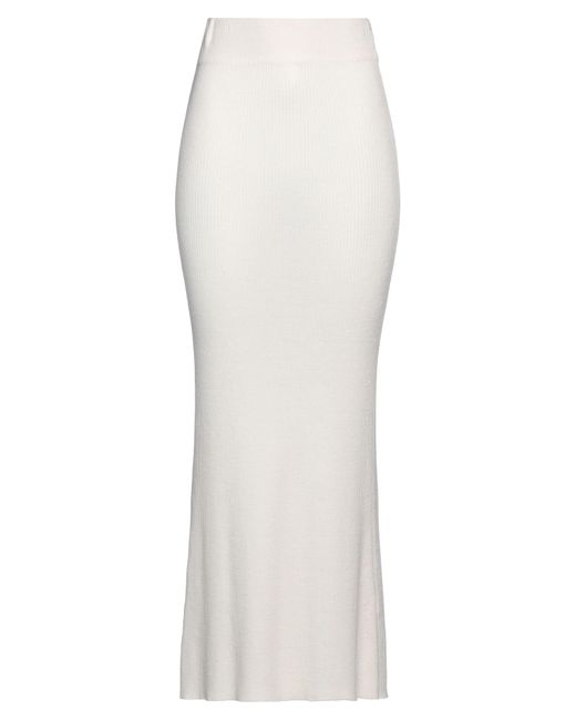 Daniele Fiesoli White Collezione N_01 Midi Skirt Merino Wool
