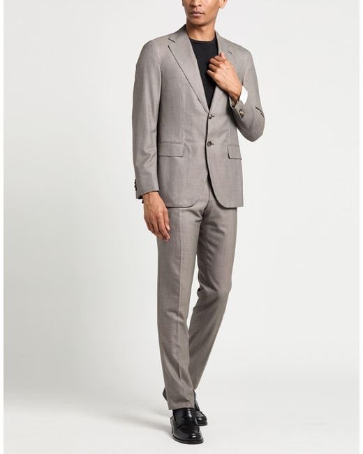 Caruso Gray Suit Wool for men