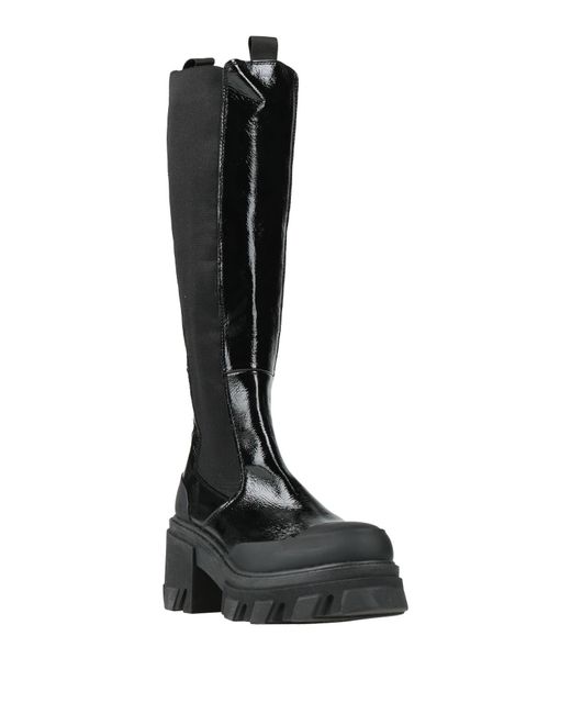 Ganni Black Boot Leather
