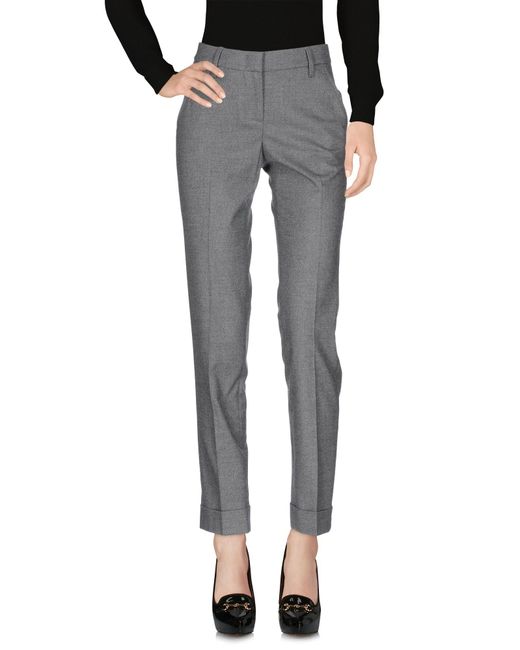Cappellini By Peserico Gray Pants Polyester, Viscose, Elastane