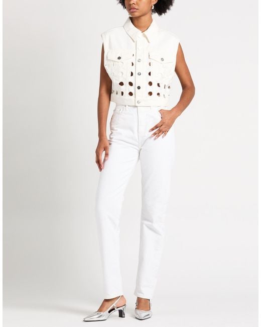 Alaïa White Denim Outerwear Cotton
