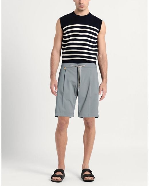 Montecore Gray Beyond Time Shorts & Bermuda Shorts Polyester, Polyurethane for men