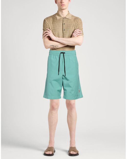 Moncler Green Shorts & Bermuda Shorts Polyester for men