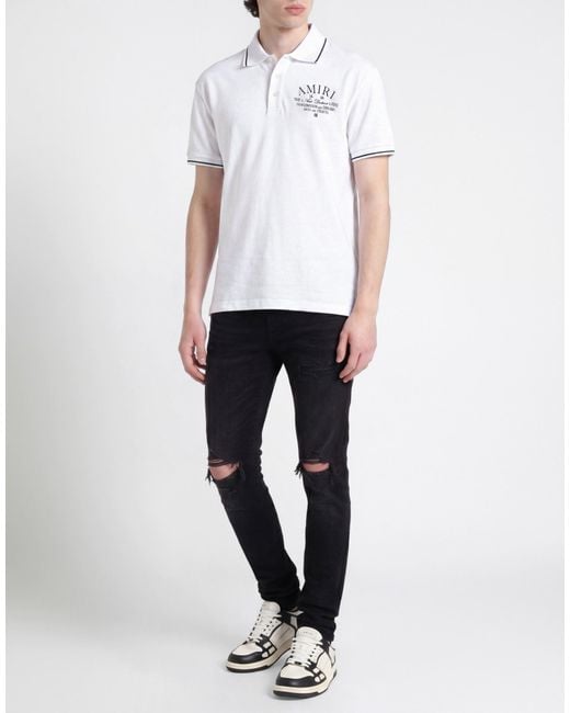 Polo Amiri de hombre de color White