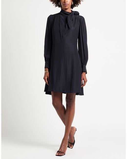Lanvin Blue Midnight Mini Dress Polyester
