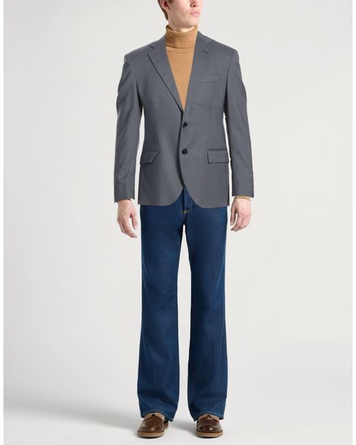 BE ABLE Blue Blazer Virgin Wool, Polyester, Elastane for men