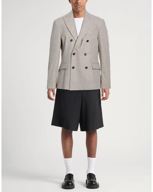 Paolo Pecora Gray Blazer Wool, Polyester, Viscose, Polyamide, Elastane for men