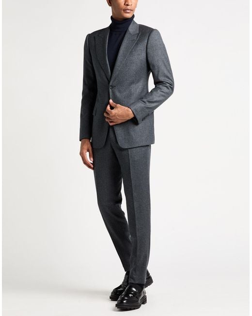 Emporio Armani Blue Suit Virgin Wool for men