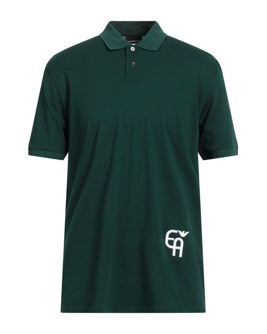Emporio Armani Green Polo Shirt for men