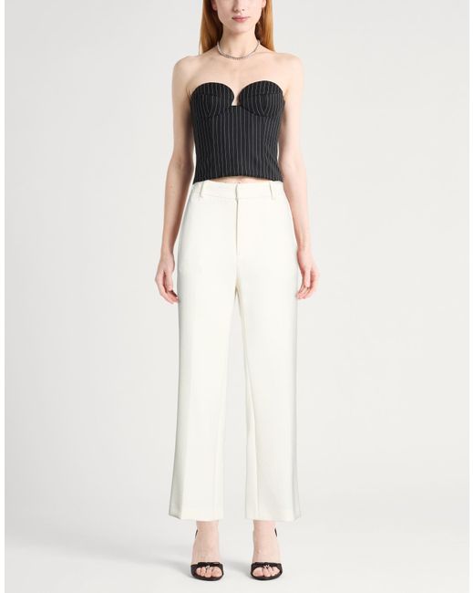 N°21 White Pants Polyester, Viscose, Cotton, Elastane