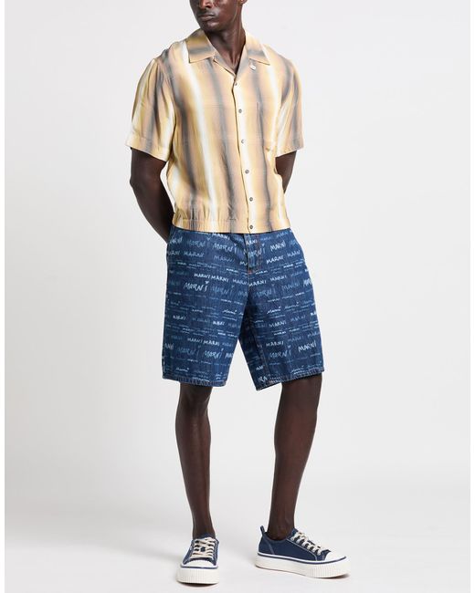 Marni Blue Denim Shorts Cotton for men