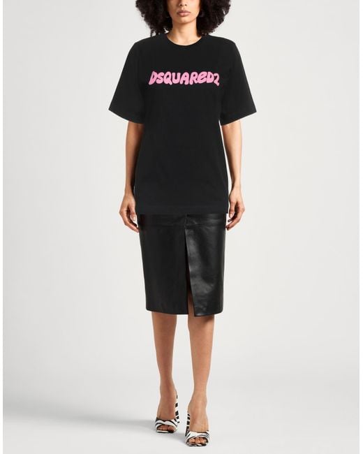 DSquared² Black T-Shirt Cotton
