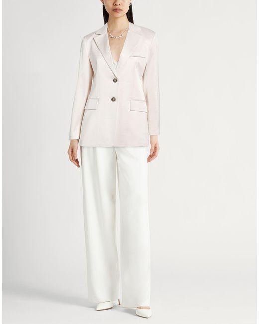 Peserico Natural Ivory Blazer Viscose, Cotton