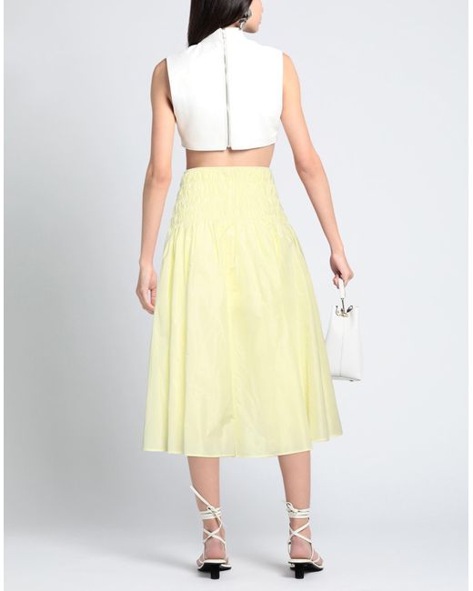 Maje Yellow Midi Skirt
