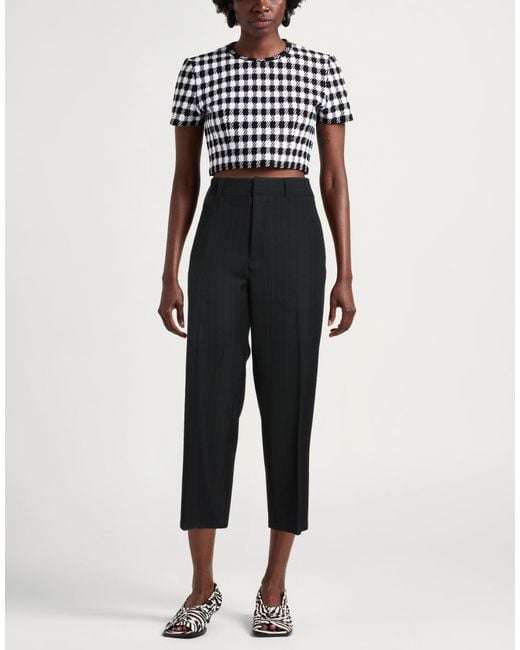 Department 5 Black Pants Polyester, Viscose, Elastane