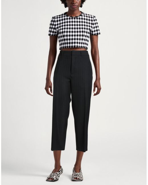 Department 5 Black Pants Polyester, Viscose, Elastane