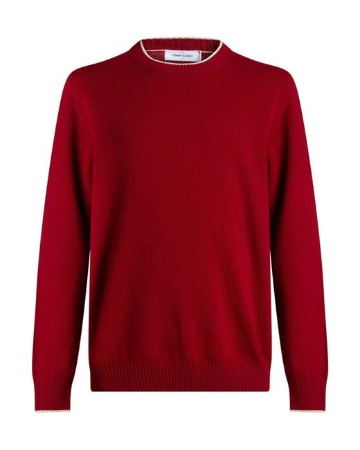 Pullover Gran Sasso de hombre de color Red