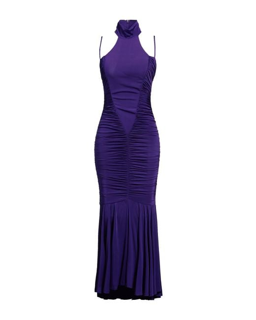 Versace Jeans Couture Purple Maxi Dress Viscose, Elastane