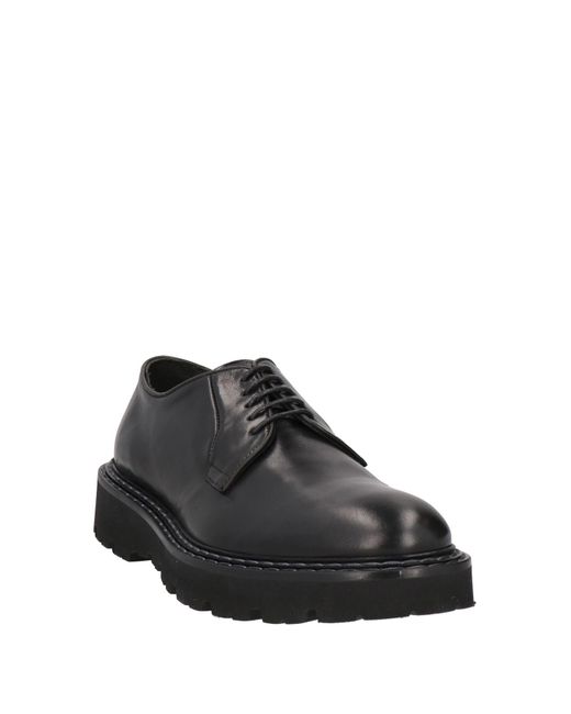Pawelk's Black Lace-Up Shoes Leather for men