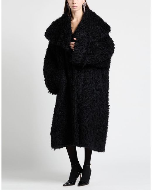 Dolce & Gabbana Black Shearling & Teddy