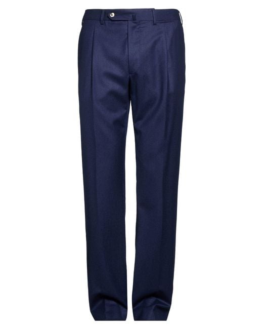 Santaniello Blue Pants Wool for men